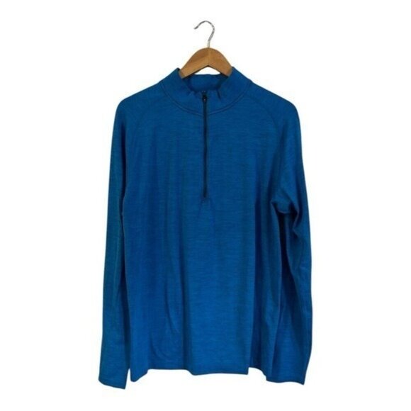 Lululemon Men's Metal Tech 1/4 Zip Size Large Pullover Blue Long Sleeves XL - Picture 1 of 4